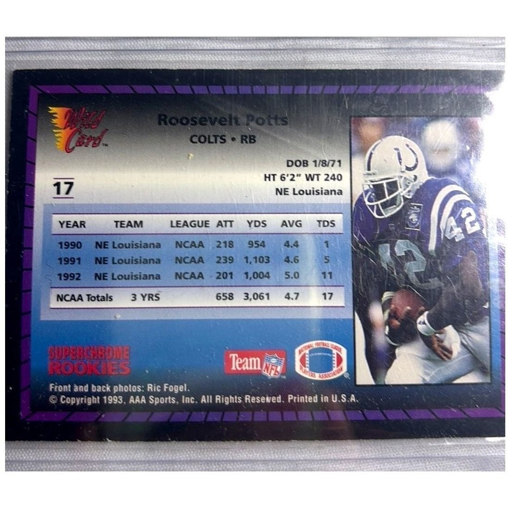 1993-SLEEVED FOOTBALL ROOKIE - Picture 2 of 3